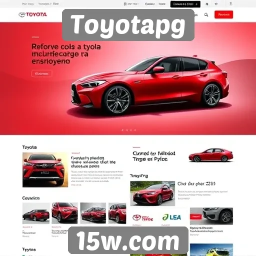 Evolução do design do site Toyotapg ao longo do tempo